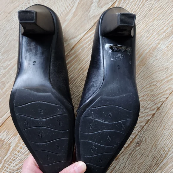 Black leather heels - Picture 5 of 5